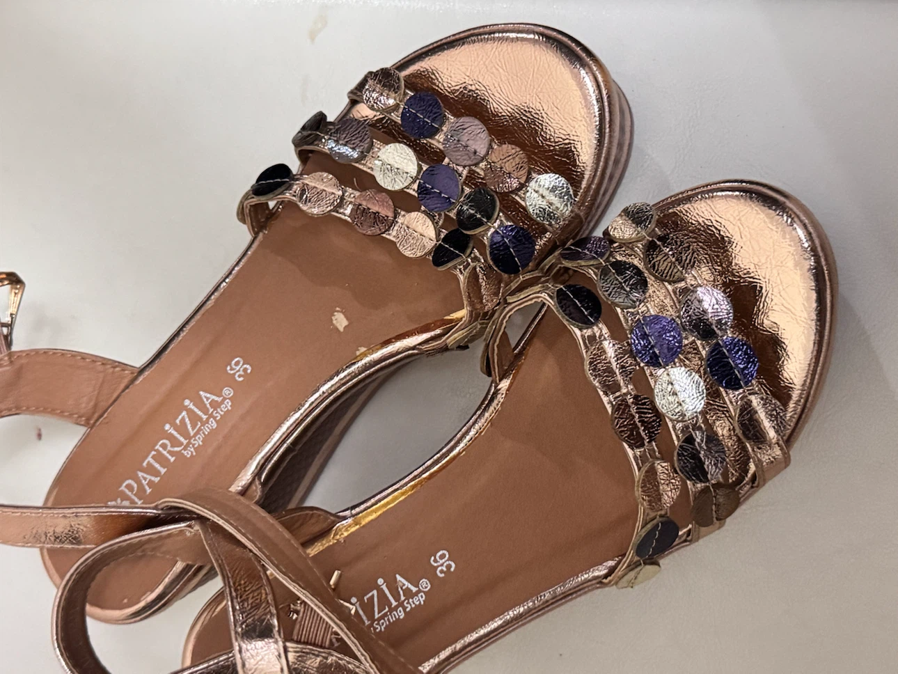 Spring Step Rose Gold Sandals