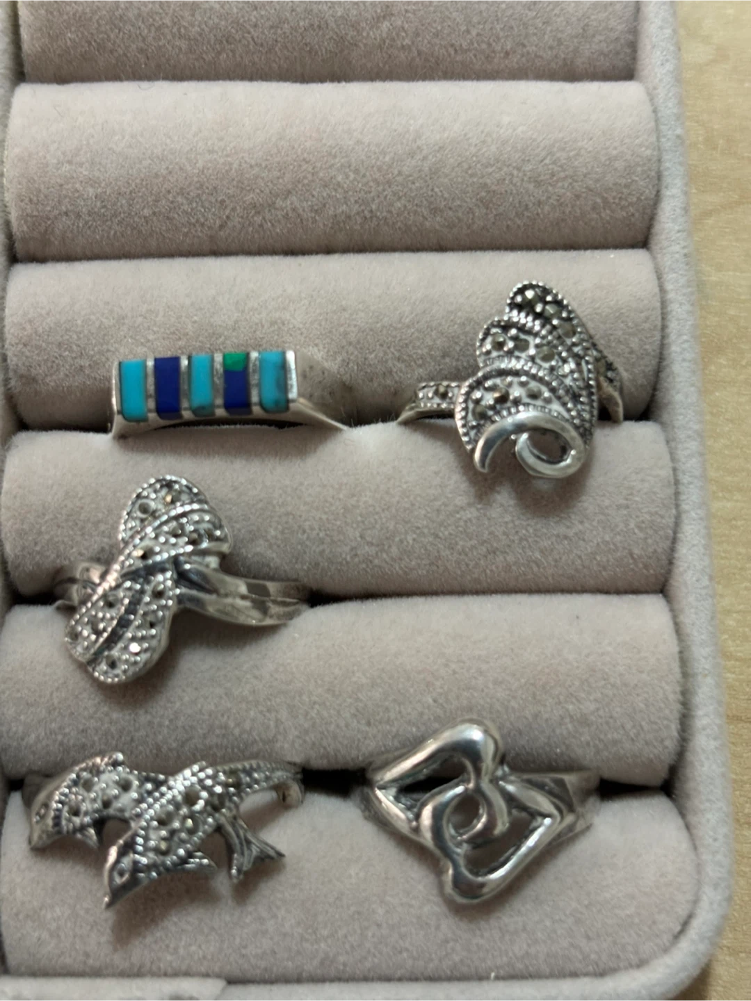Sterling Silver Marcasite Ring lot
