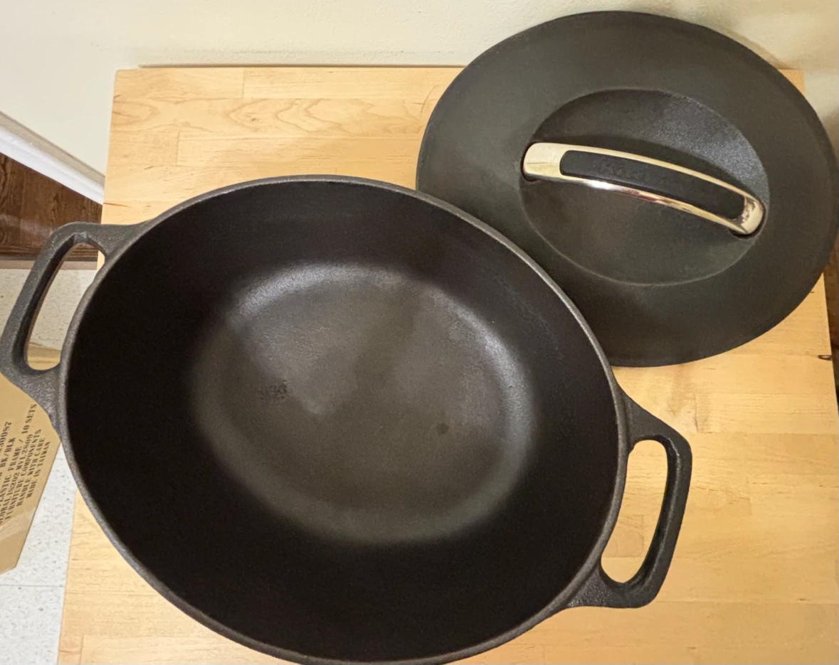 KitchenAid Cast Iron Oval Dutch Oven with Lid - photo 3