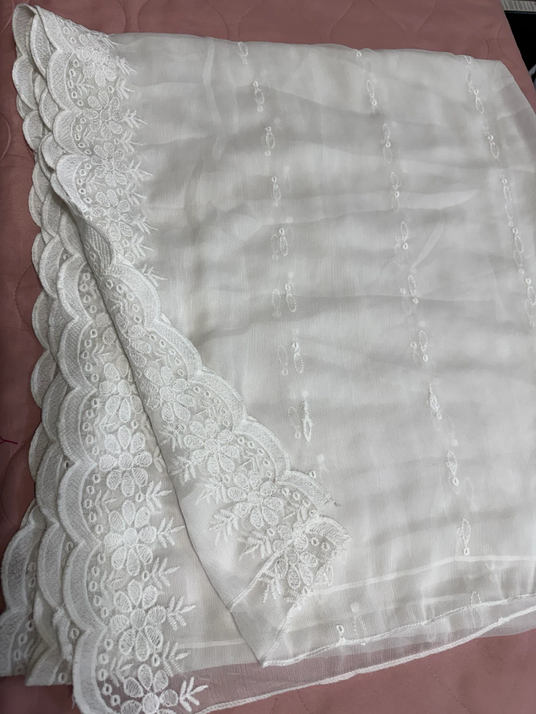 Chiffon embroidered duppata/shawl/scarf - photo 3