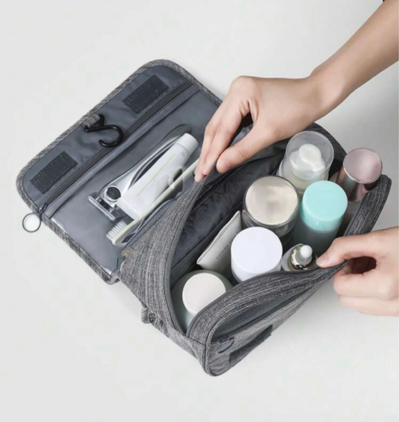 Black Hanging Toiletry Bag Organizer - photo 3