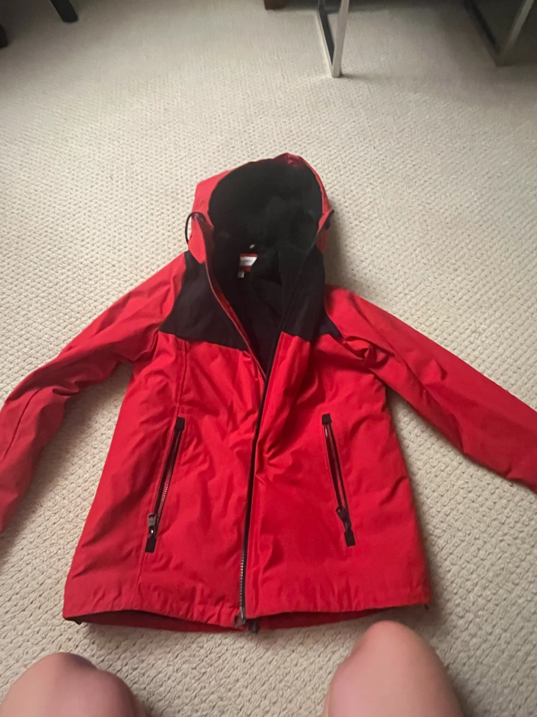Calvin Klein Red Hooded Jacket - Size M