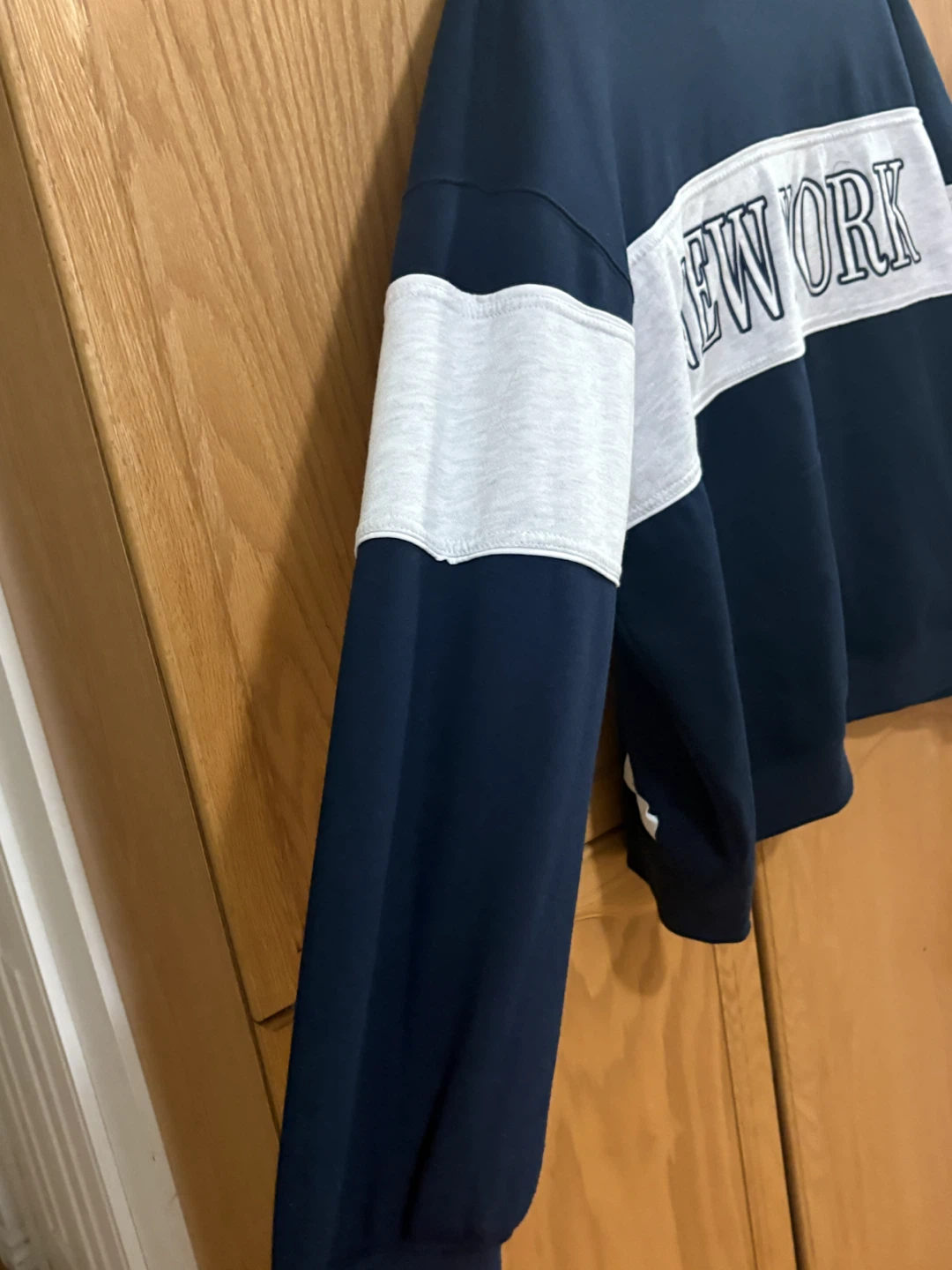 Navy New York Colour Block Hoodie - photo 2
