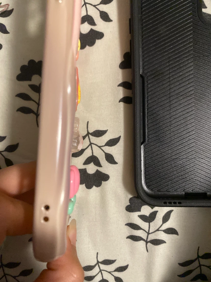 Pink Kawaii Phone Case with Flower Charm - photo 3