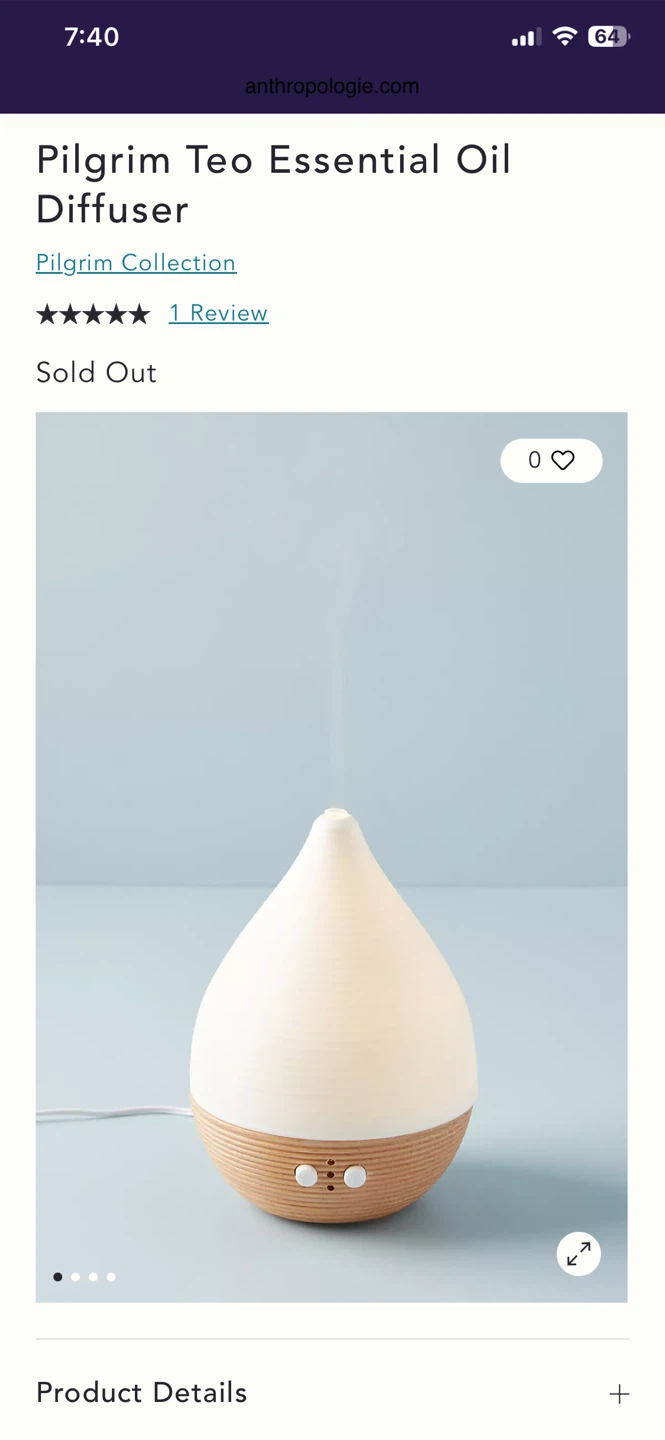 Pilgrim Teo Diffuser. Made with ceramic & beechwood - photo 3