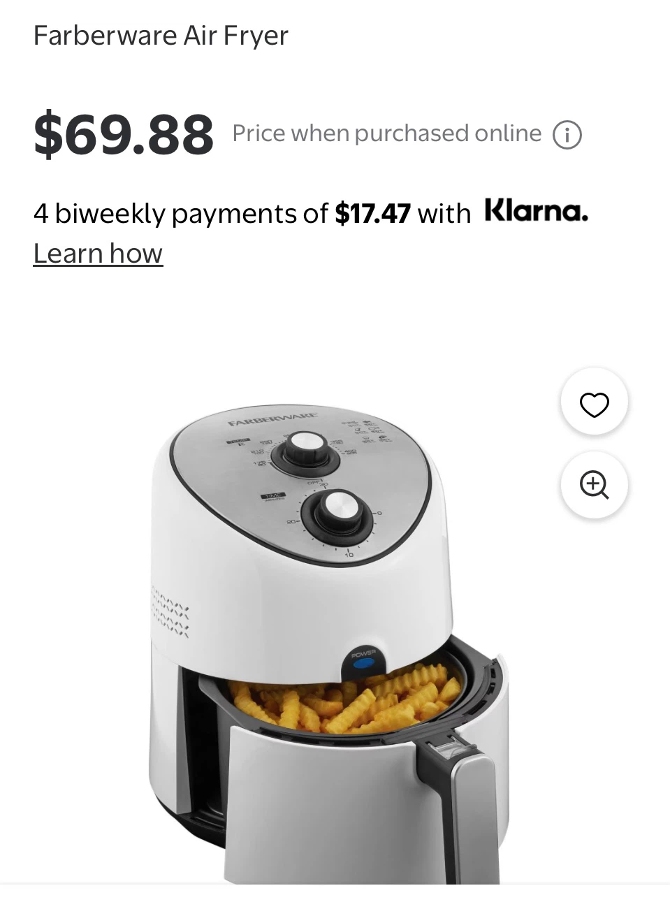 Farberware Air Fryer White