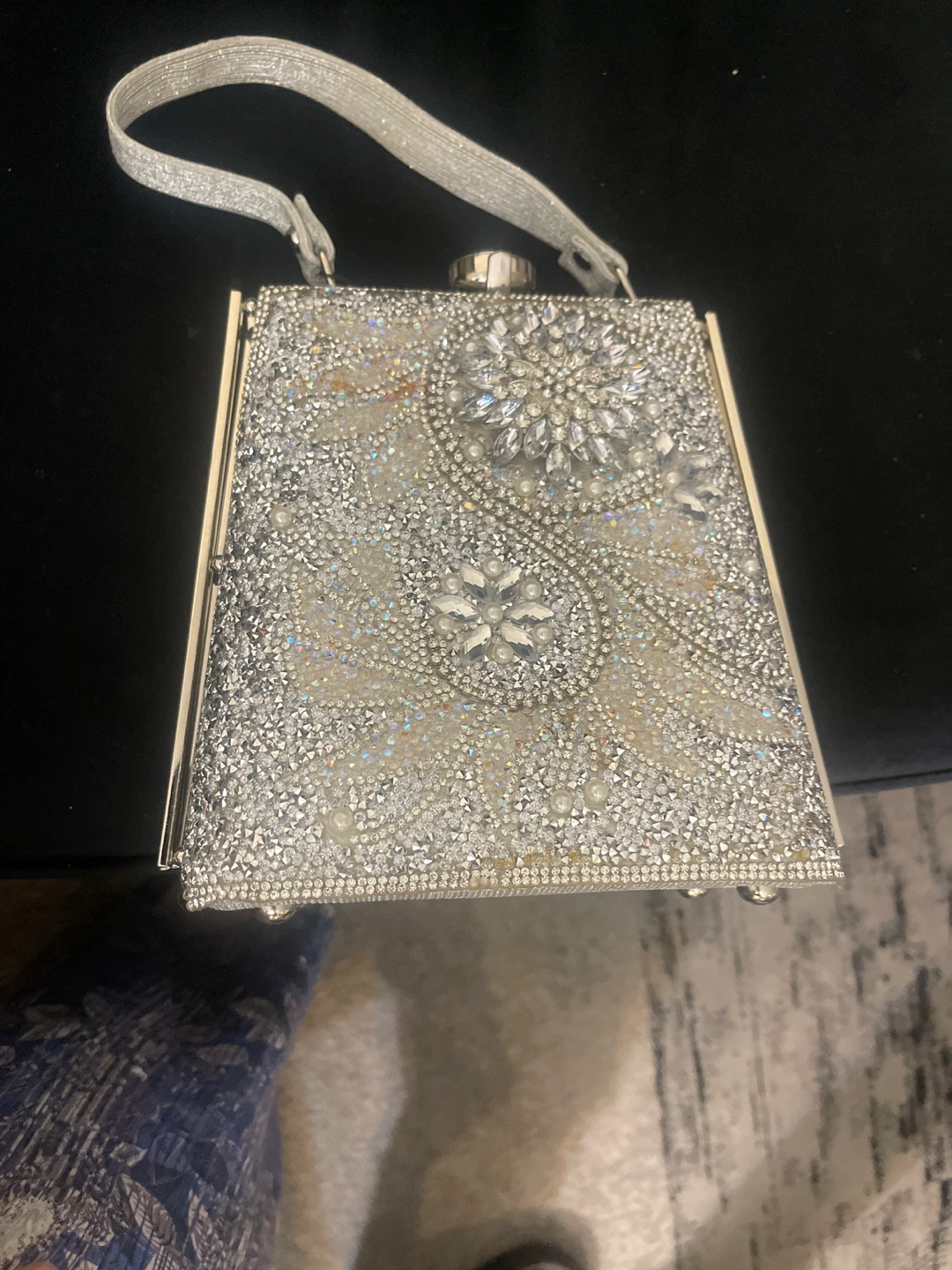 Sparkly Silver Clutch Purse