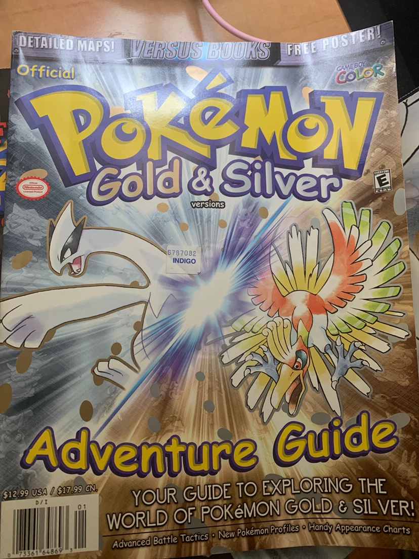 3 Pokémon books/ Pokémon Gold & Silver Adventure Guide w poster - photo 2