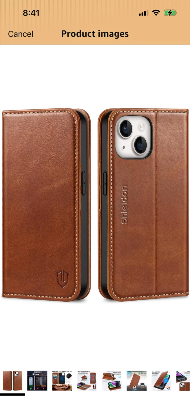 New-Shieldon Genuine Leather for iPhone14