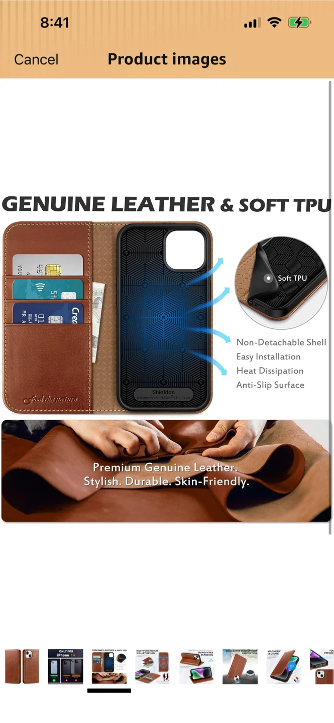 New-Shieldon Genuine Leather for iPhone14 - photo 2