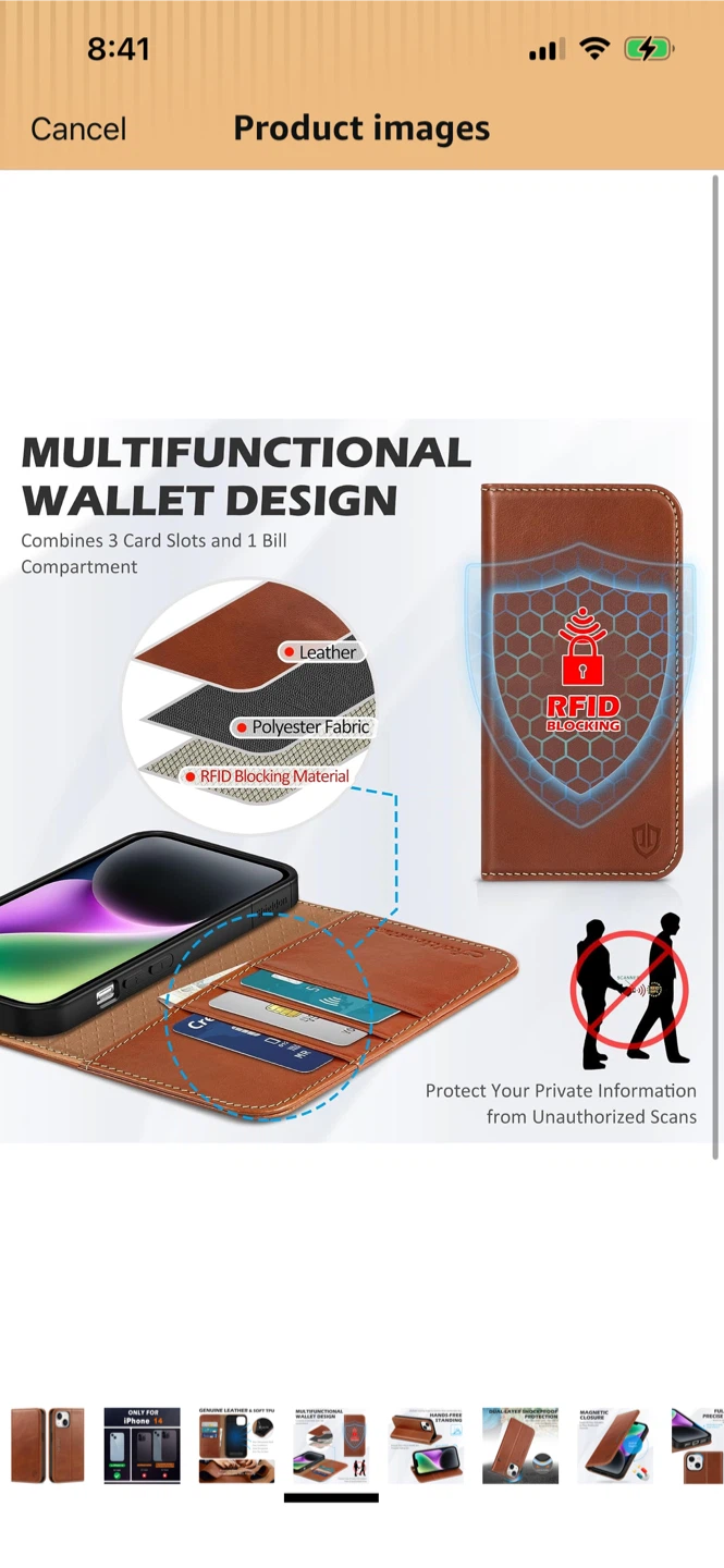New-Shieldon Genuine Leather for iPhone14 - photo 5