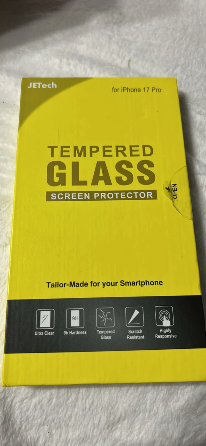 New-JETech Tempered Glass Screen Protector for iPhone 17 Pro