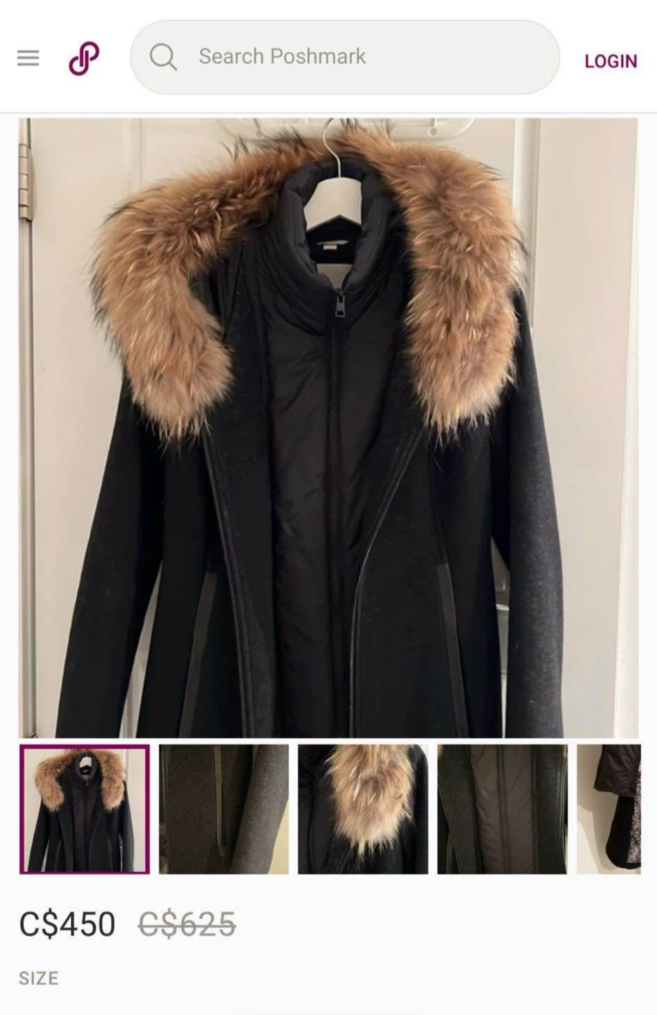 Soia & Kyo Womens Charlena Wool Coat - Racoon Fur - photo 2