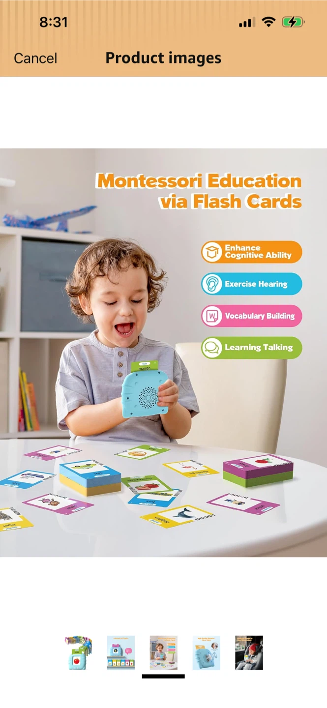 New-Montessori Educational Learning Toy with Flash Cards - photo 3