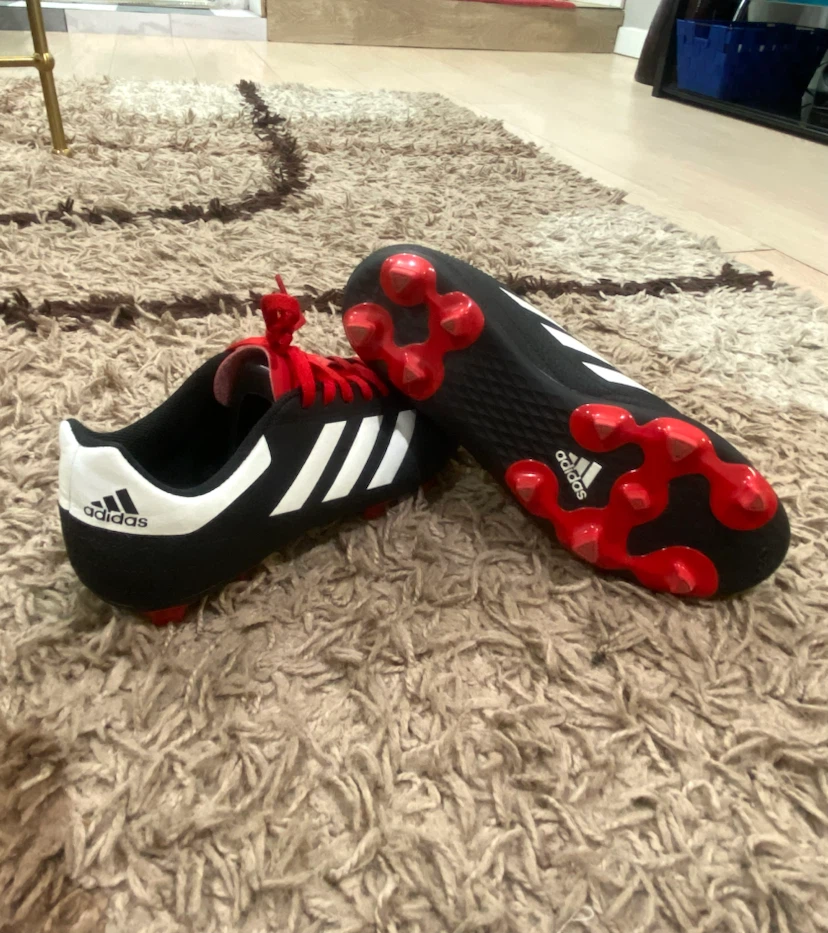 Adidas Goletto 6 FG Soccer Cleats Black White Red Size 5 - photo 4
