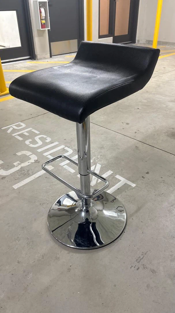 Adjustable Black Bar Stool
