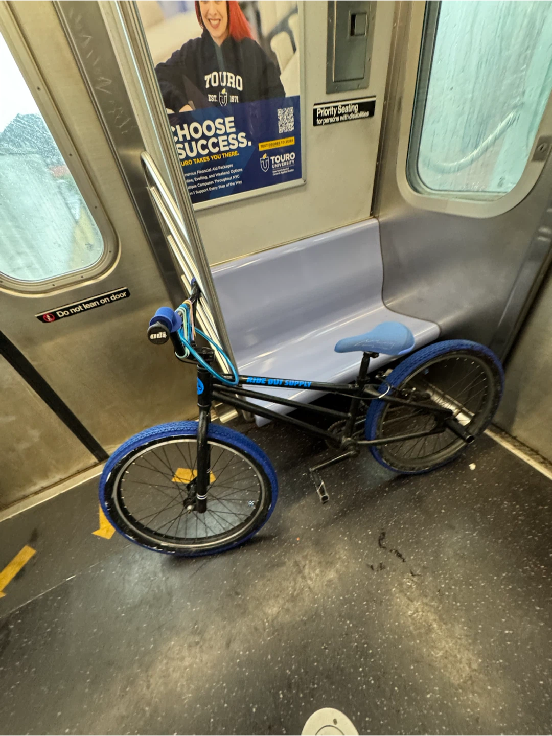 Black BMX Bike with Blue Accents - photo 2