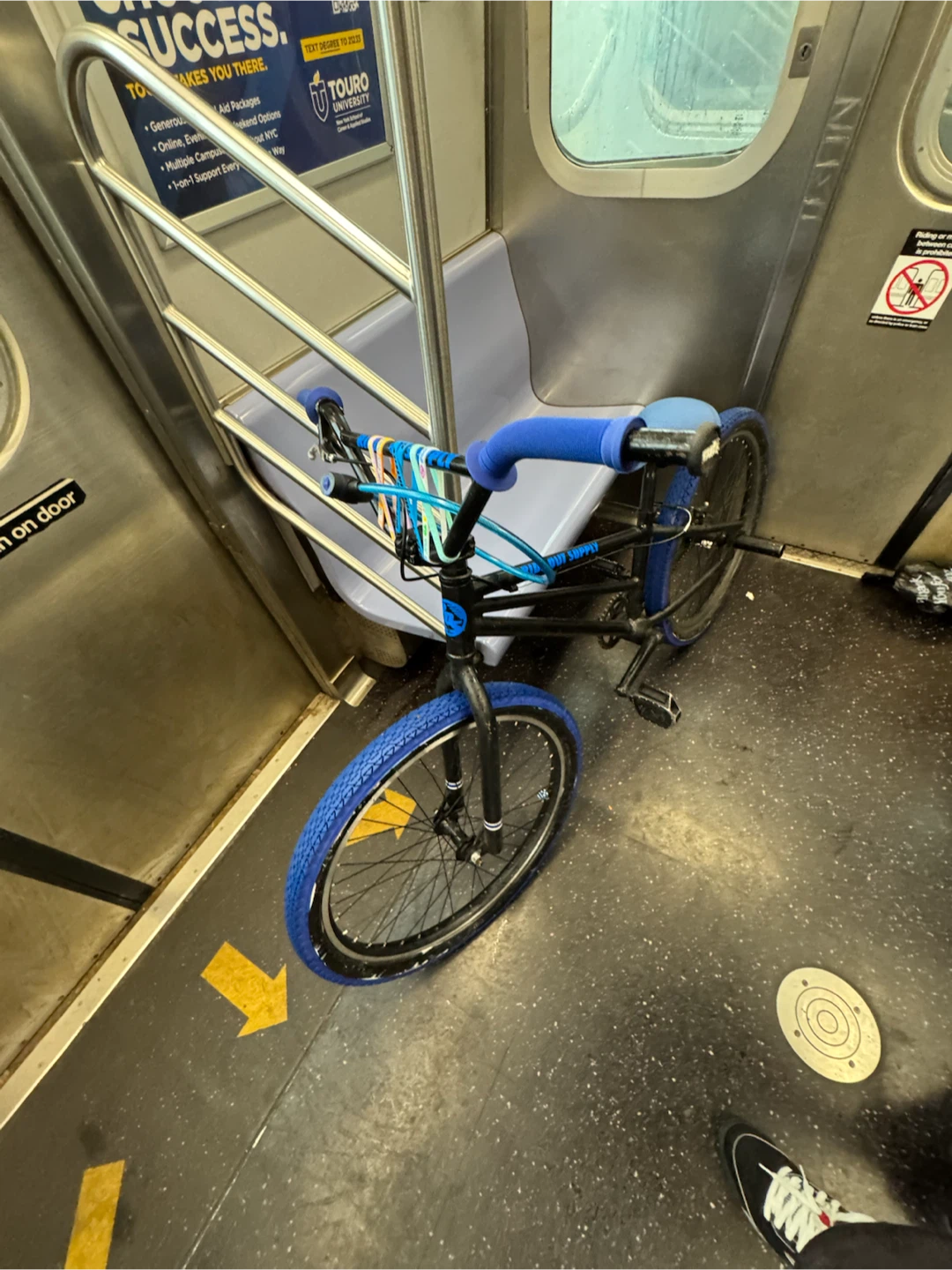 Black BMX Bike with Blue Accents - photo 3