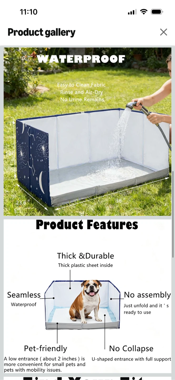 New-Blue Star Dog Litter Box with High Walls