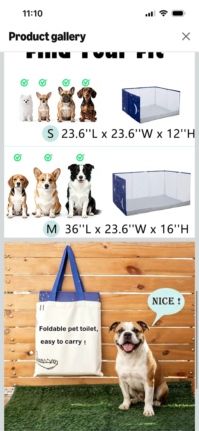 New-Blue Star Dog Litter Box with High Walls - photo 2