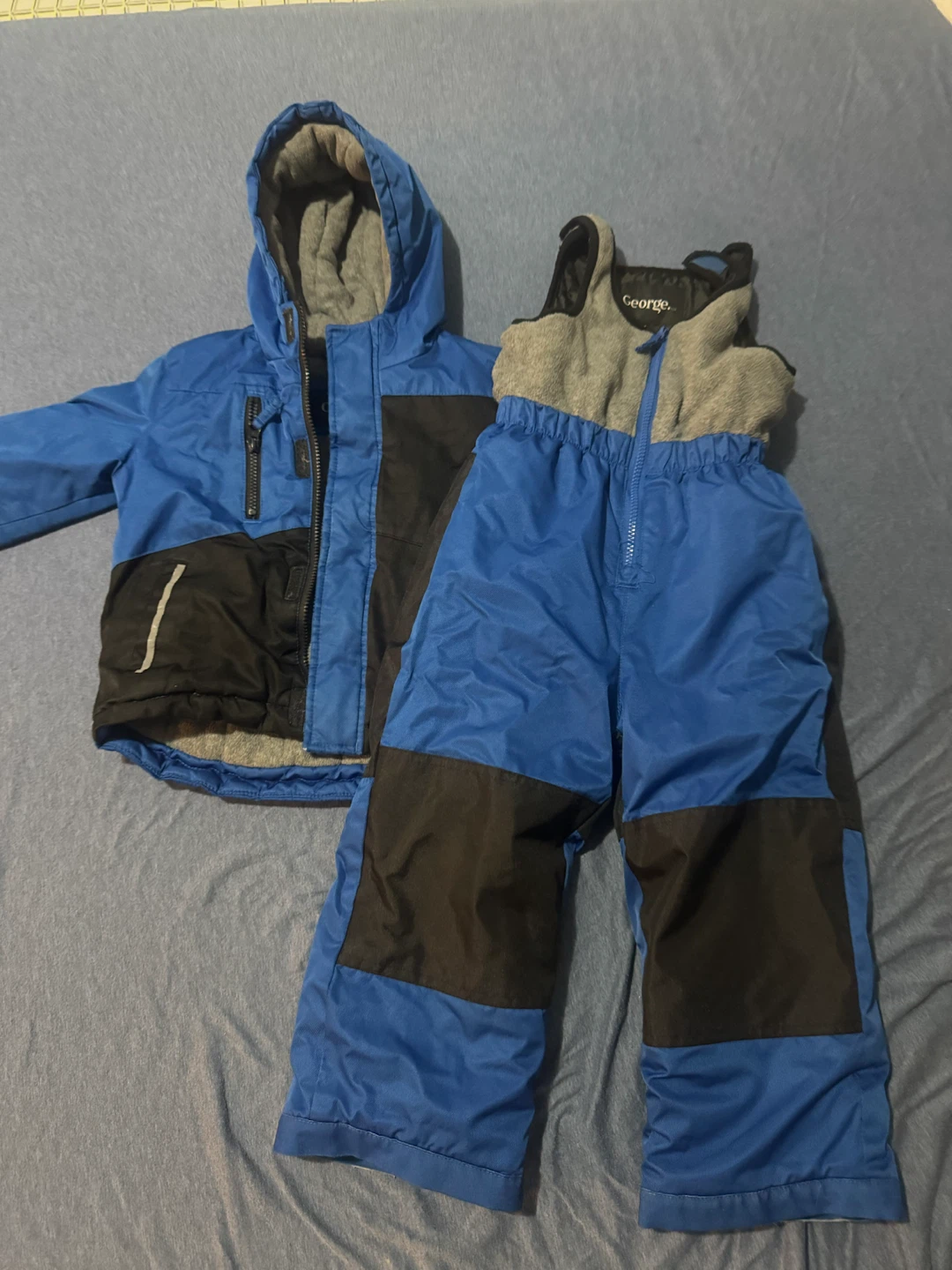 George. Kids Winter Snowsuit Set - Blue & Black - Size 4T