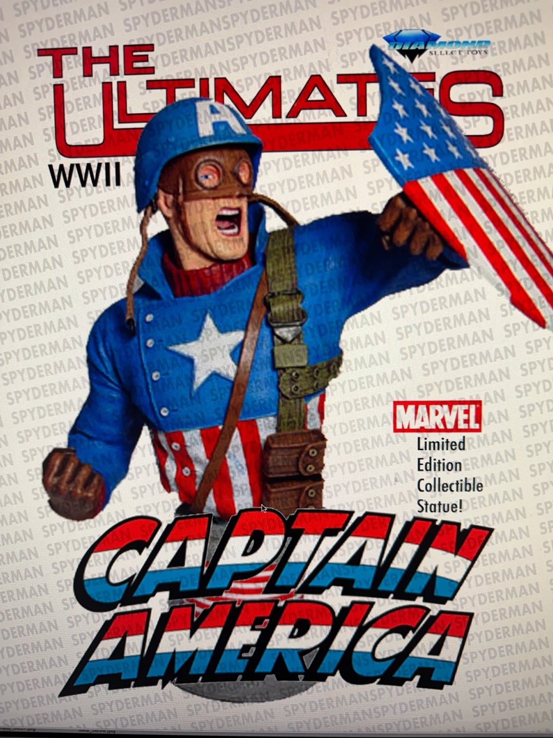 Ultimate Captain America bust WWII  avengers Statue