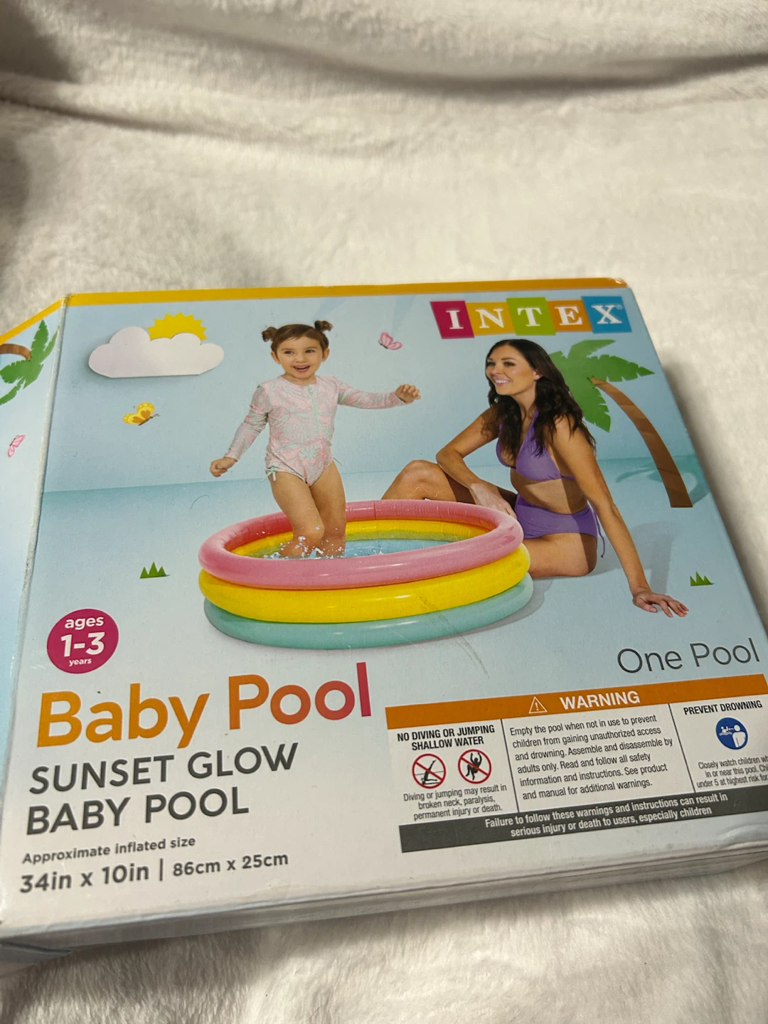 New-Intex Sunset Glow Soft Inflatable Baby Pool - photo 2