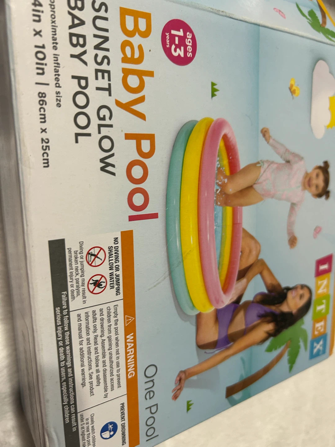 New-Intex Sunset Glow Soft Inflatable Baby Pool - photo 3