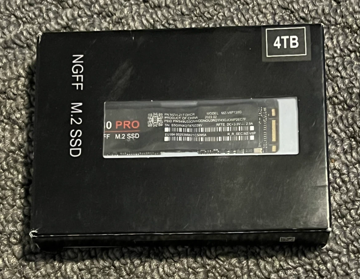 4TB NGFF M.2 SSD internal