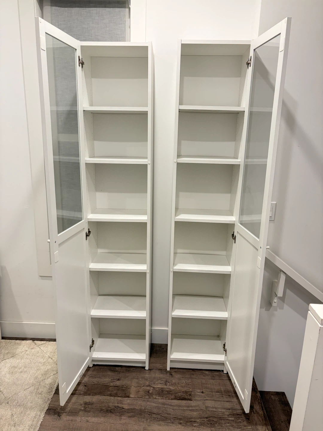 IKEA Billy bookshelf with doors $70 each $120 for both