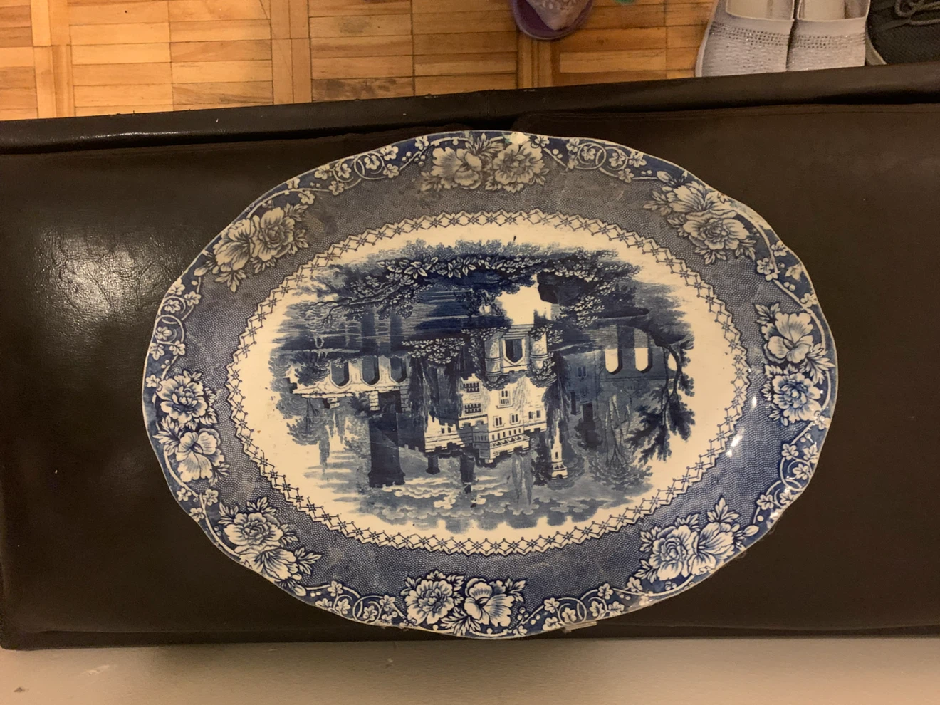 Blue and White Vintage Serving Platter