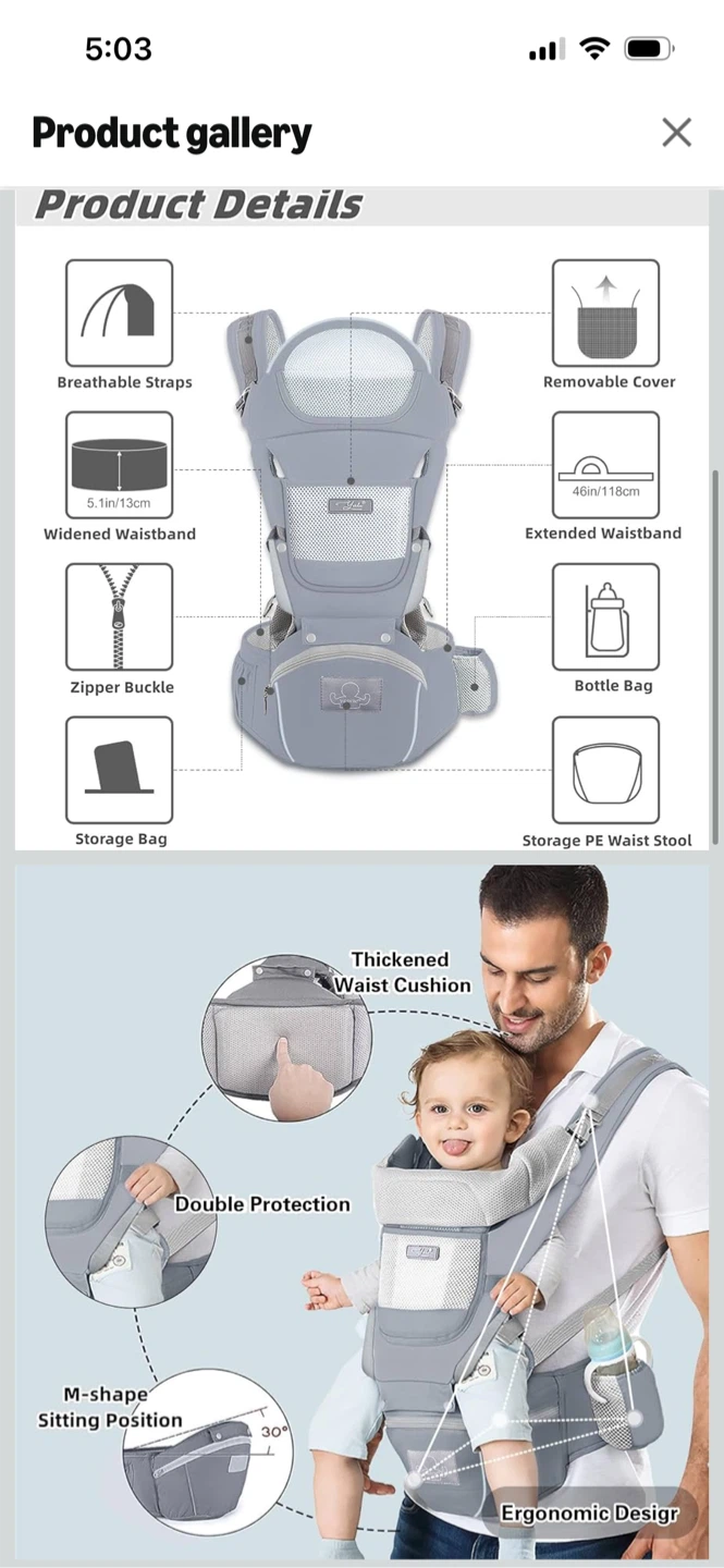 New-YSSKTC Baby Carrier - photo 2