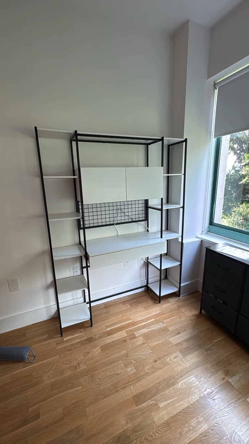 Bookshelf with office desk