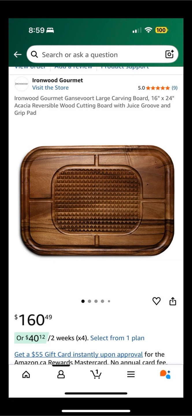 Ironwood Gourmet Gansevoort Large Carving Board - 16" x 24"