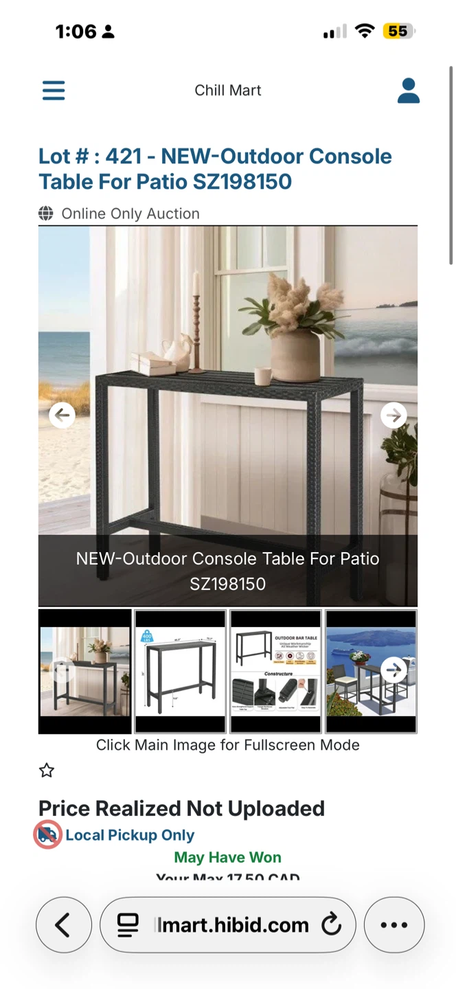 SF2356BK Outdoor Bar Table - photo 3