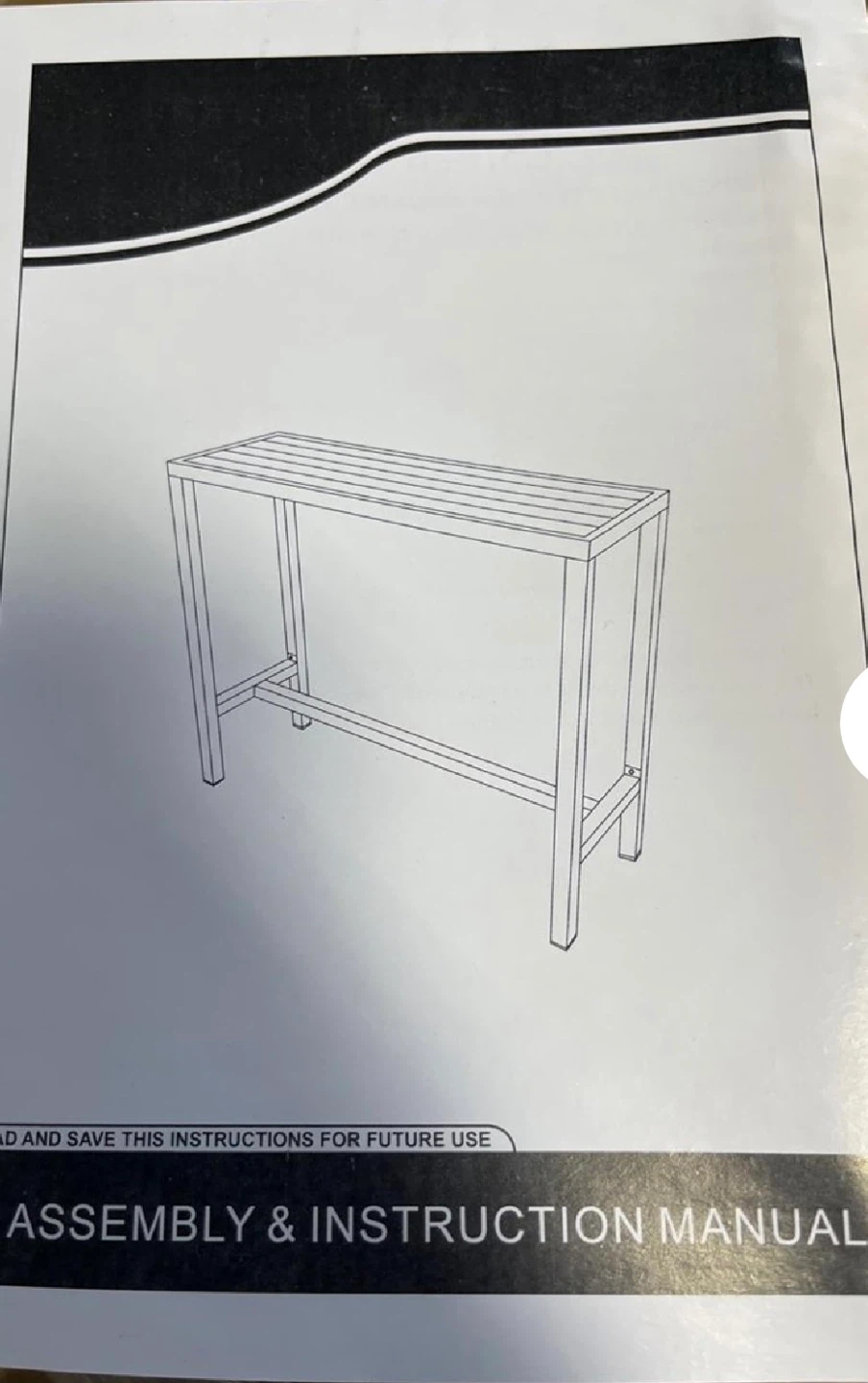 SF2356BK Outdoor Bar Table - photo 5