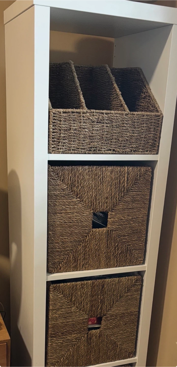 2 Knipsa Baskets for Kallax & Seagrass folder organizer