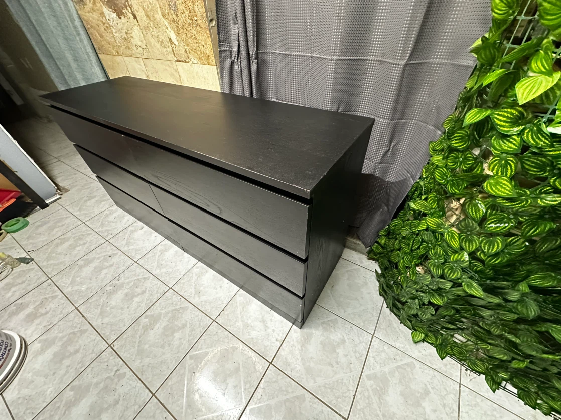IKEA MALM Dresser – Black, 6 Drawers - photo 2