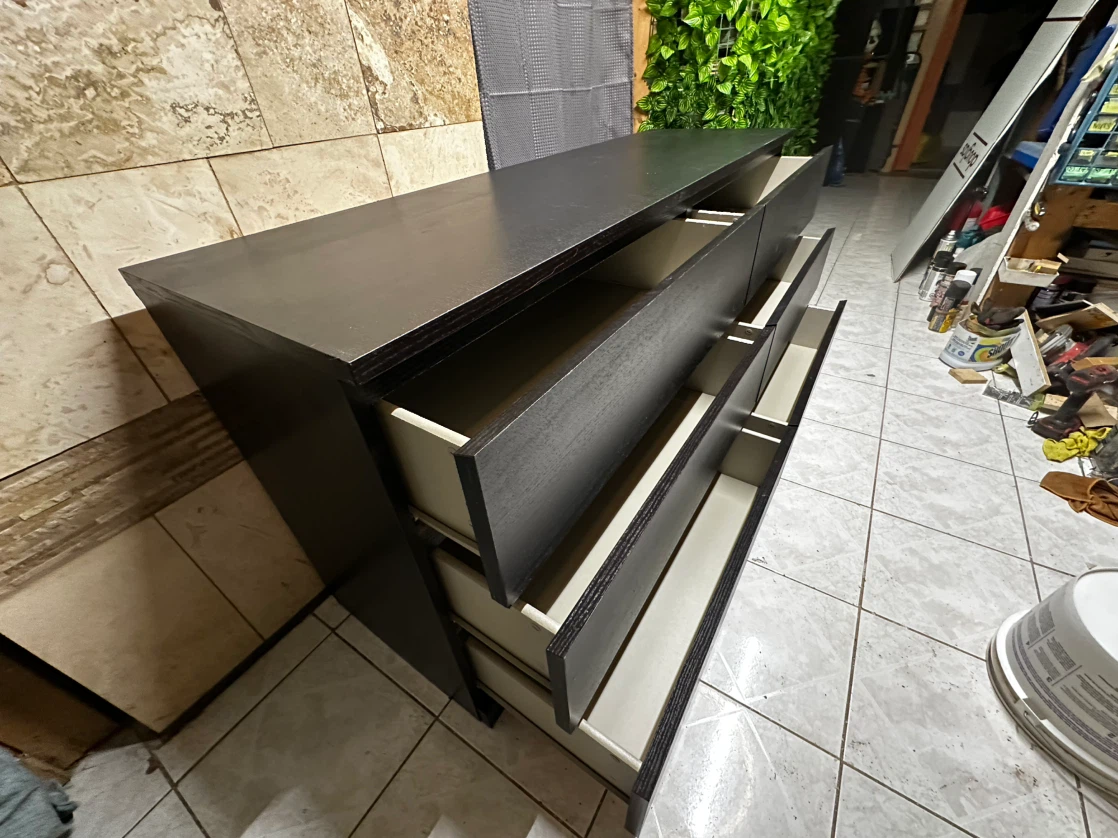 IKEA MALM Dresser – Black, 6 Drawers - photo 4