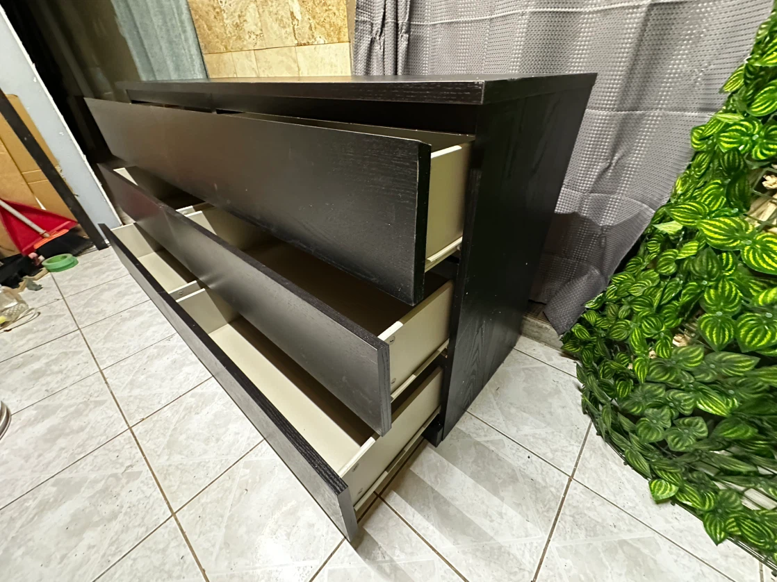 IKEA MALM Dresser – Black, 6 Drawers - photo 5