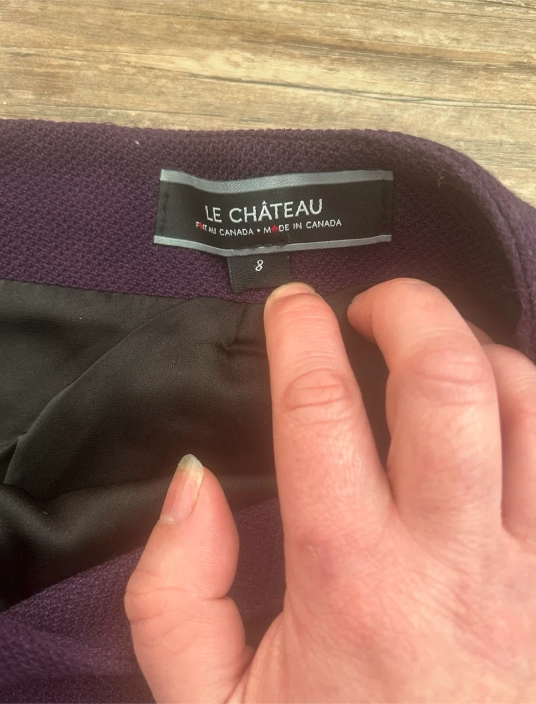 Le Château Purple Pencil Skirt Size 8 - photo 3