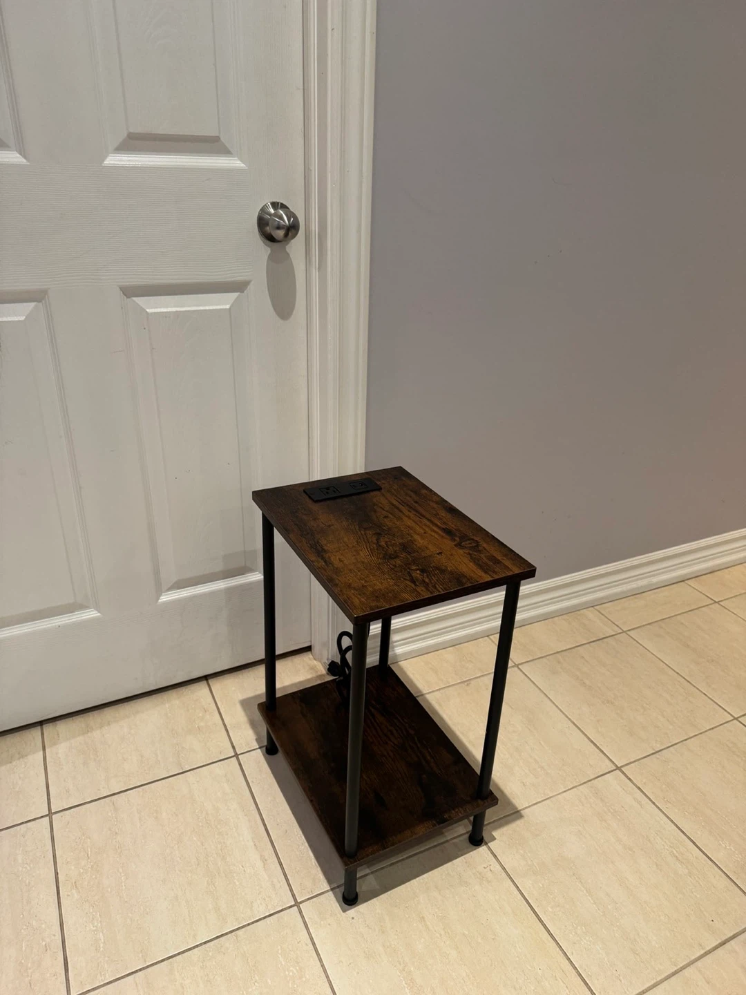 End Table with Built-in Charging Station