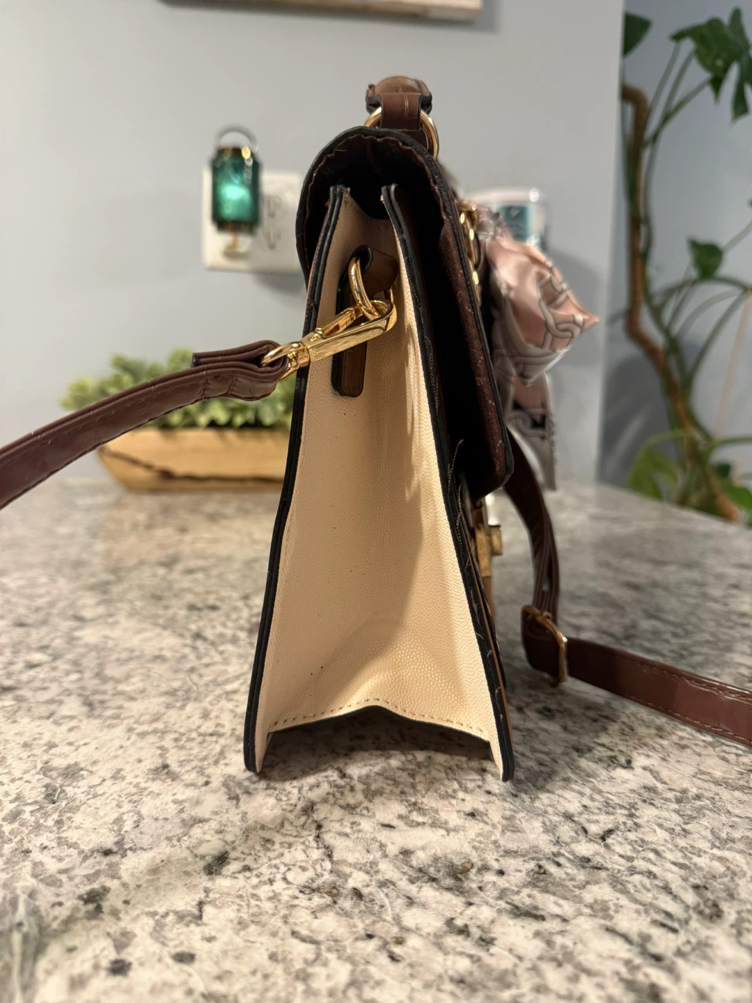 ALDO Satchel Handbag with Scarf Accent - photo 3