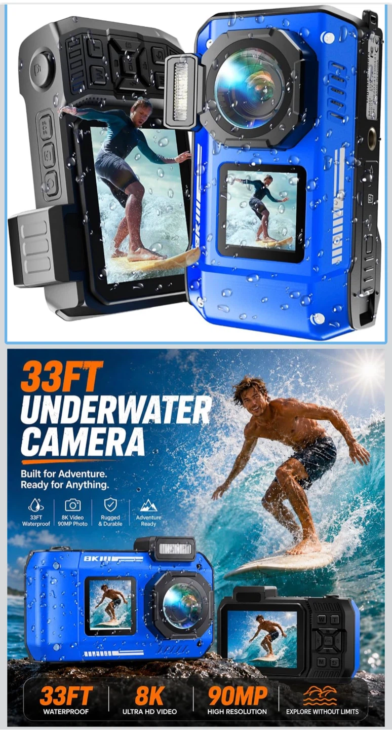 Maxmango D50 8K Underwater Camera