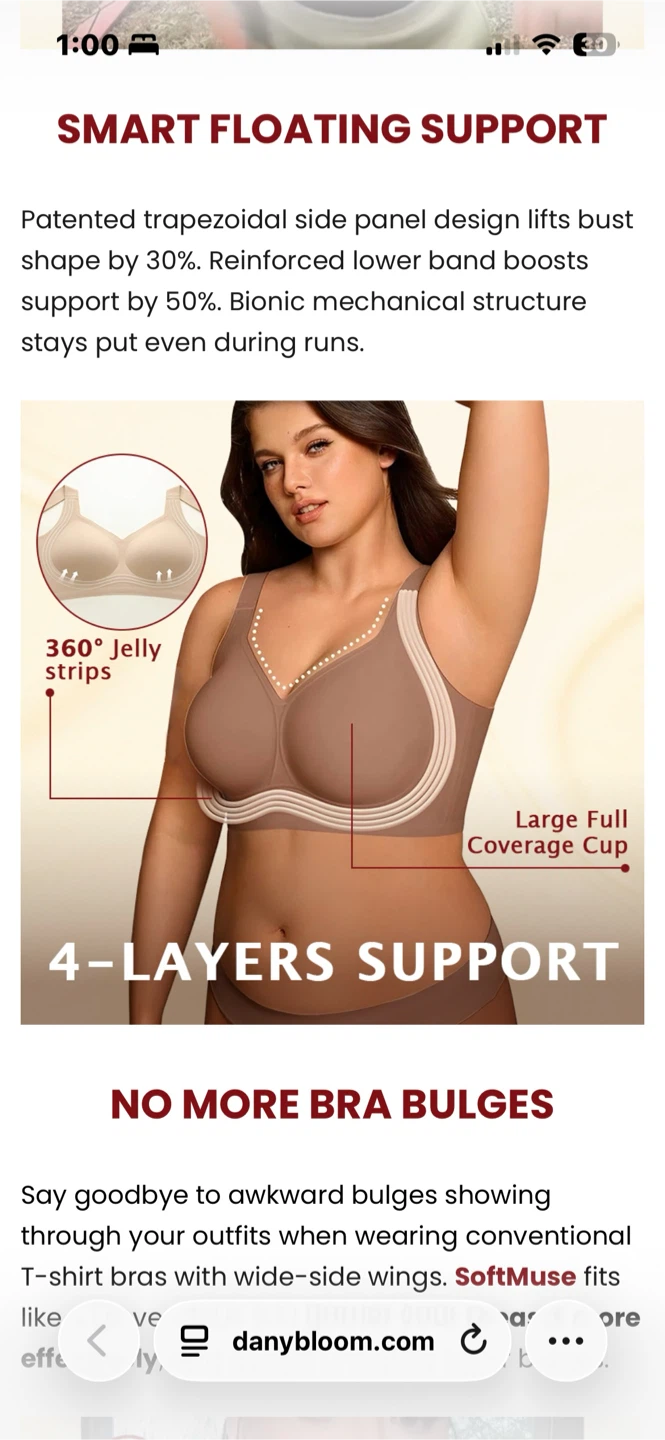 SoftMuse Lifting Firming Jelly Bra—Pink leopard print—2X - photo 5