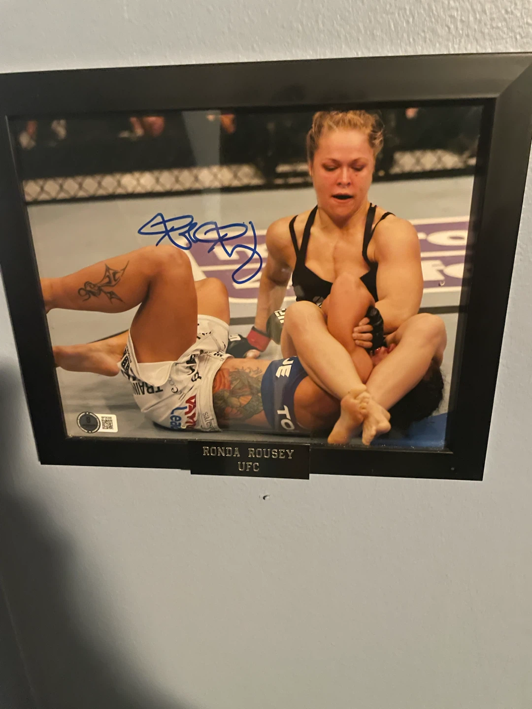 Signed Ronda Rousey UFC Framed Photo