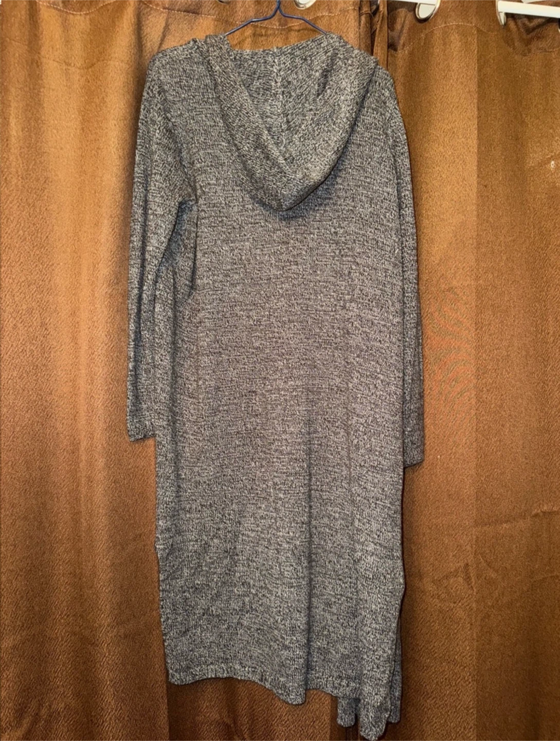 Bluenotes Long Grey Knit Hooded Cardigan - photo 2