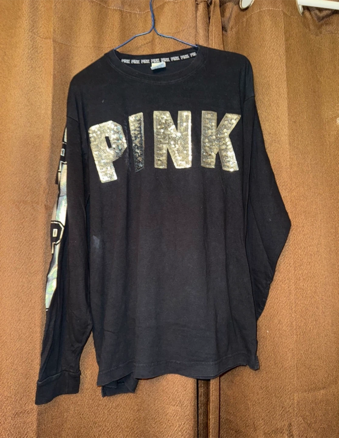 Black Victoria's Secret PINK Long Sleeve Shirt