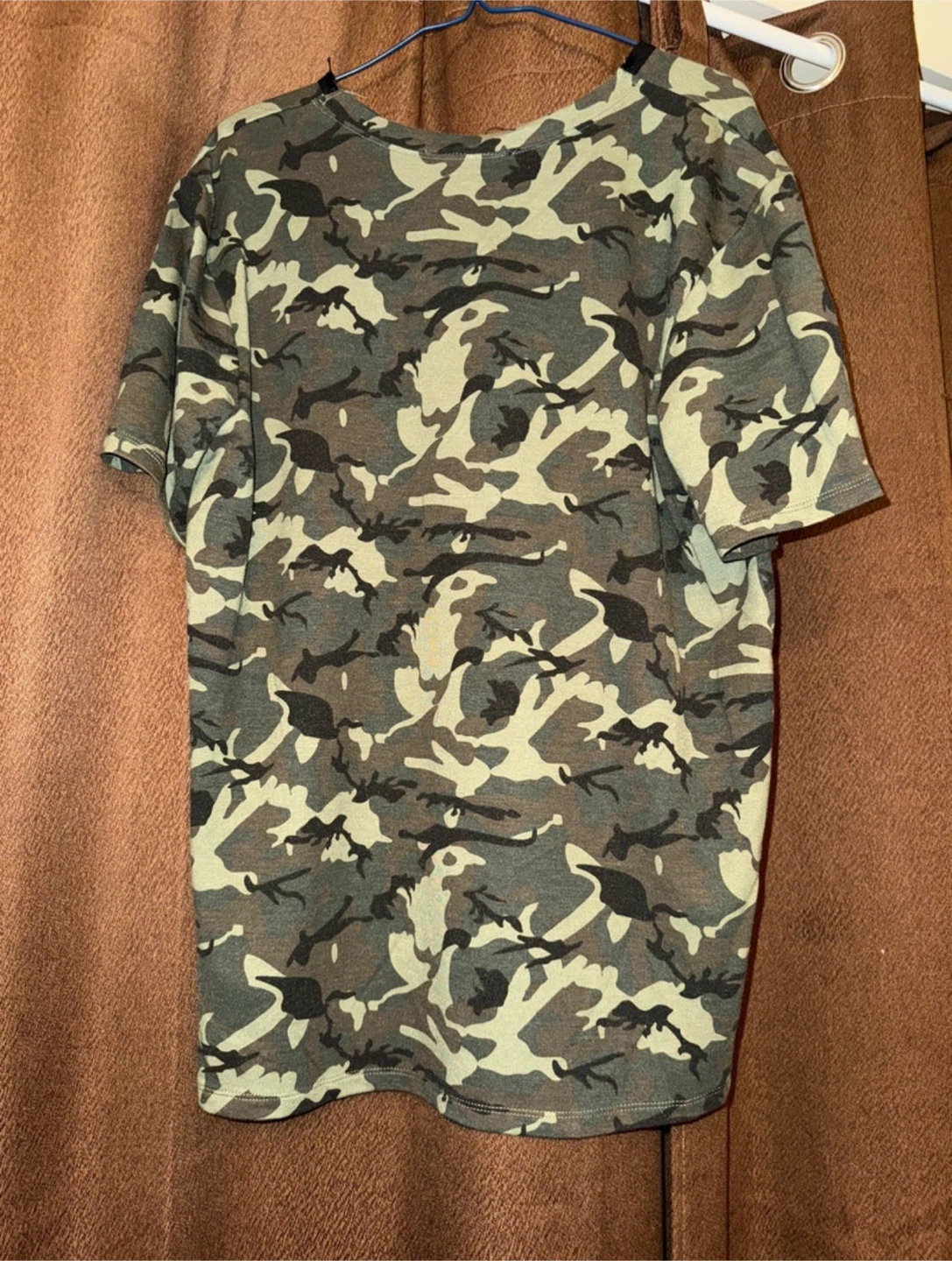 Urban Planet Camouflage Lace Up V-Neck T-Shirt - photo 2