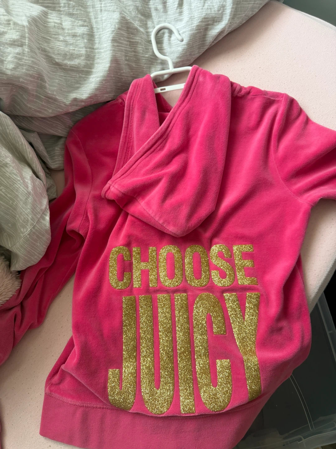 Juicy Couture Pink Velour Zip-Up Hoodie